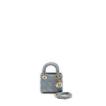 DIOR MICRO LADY DIOR LAMBSKIN GREY LGHW