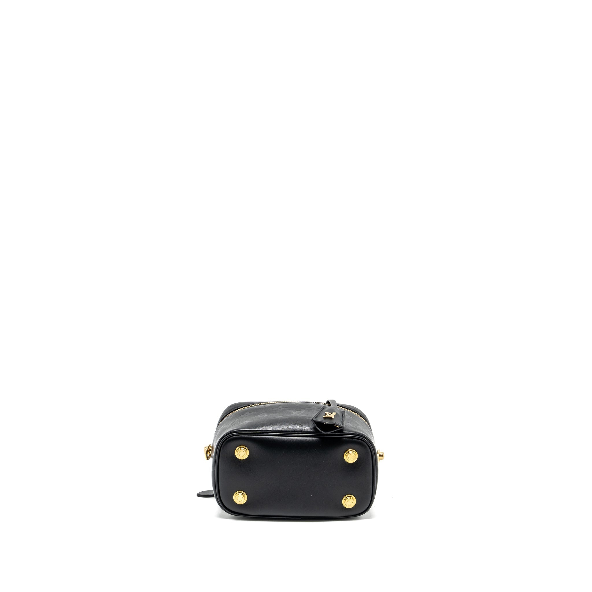 LOUIS VUITTON VANITY CASE PM MONOGRAM LAMBSKIN BLACK GHW