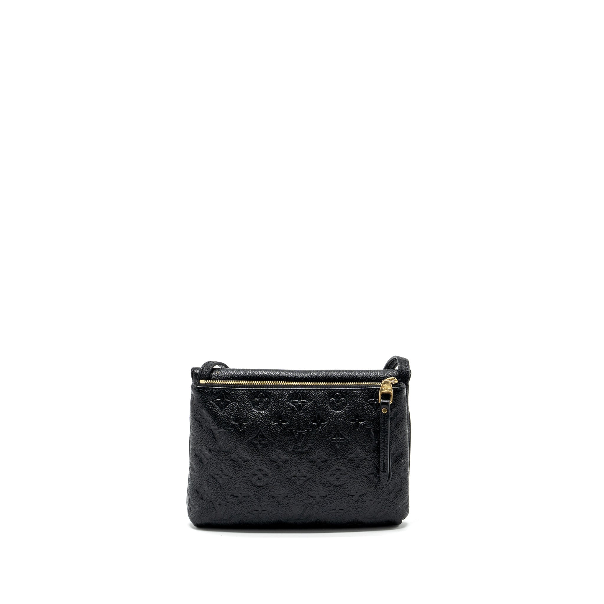 LOUIS VUITTON ENVELOP POCHETTE MONOGRAM EMPREINTE BLACK GHW