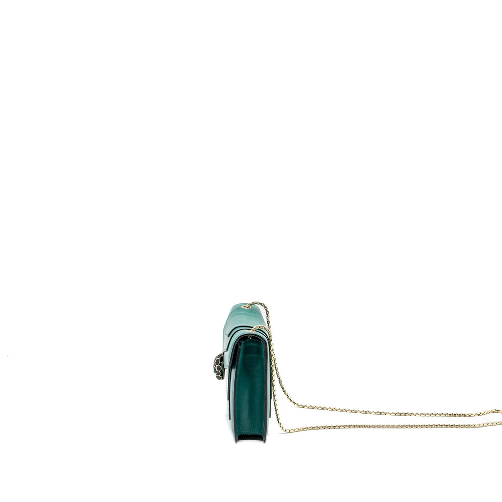 BVLGARI SERPENTI FOREVER CROSSBODY BAG CAFLSKIN GREEN GHW