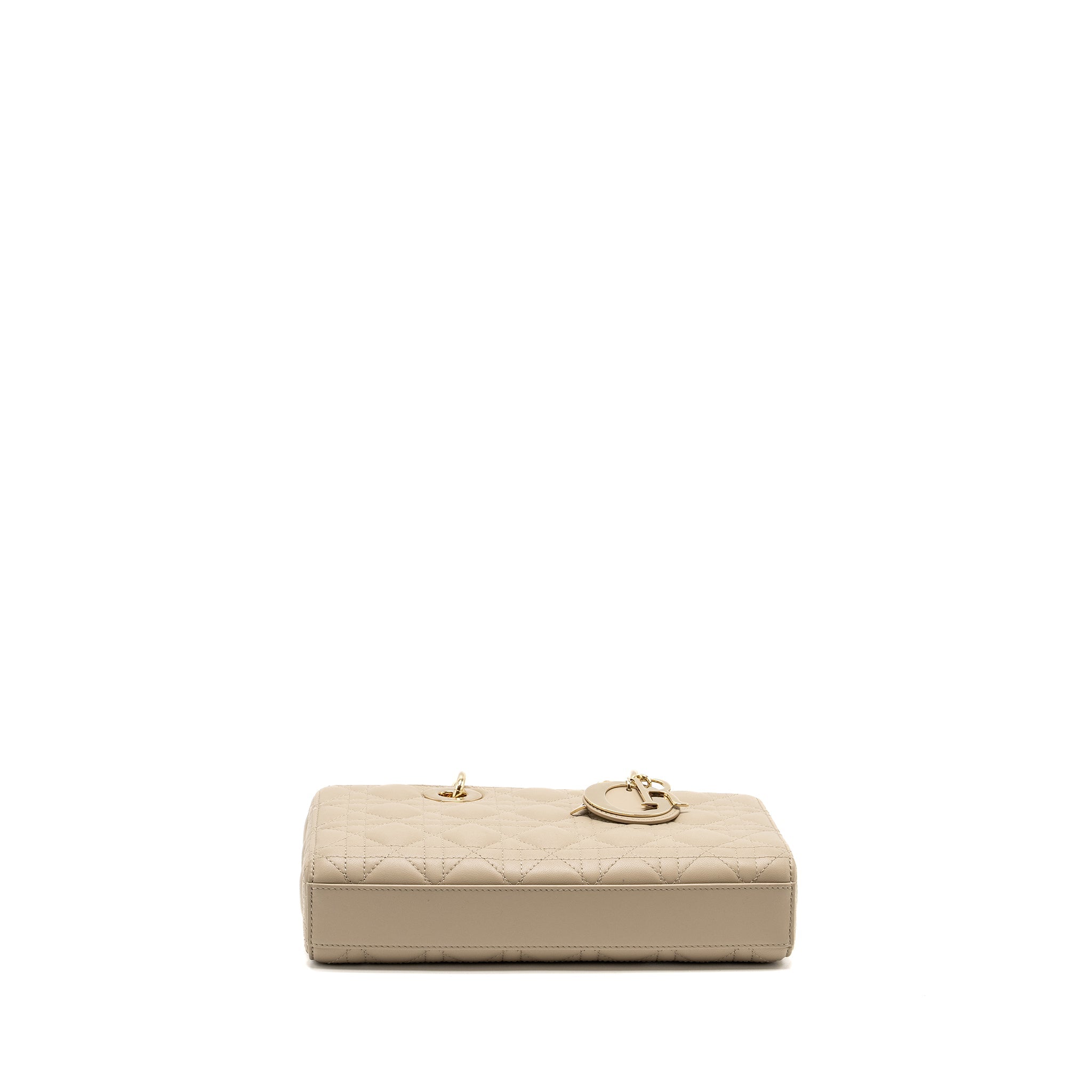 DIOR MEDIUM LADY D-JOY BAG LAMBSKIN BEIGE LGHW