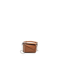 LOEWE NANO PUZZLE BAG CALFSKIN BROWN SHW