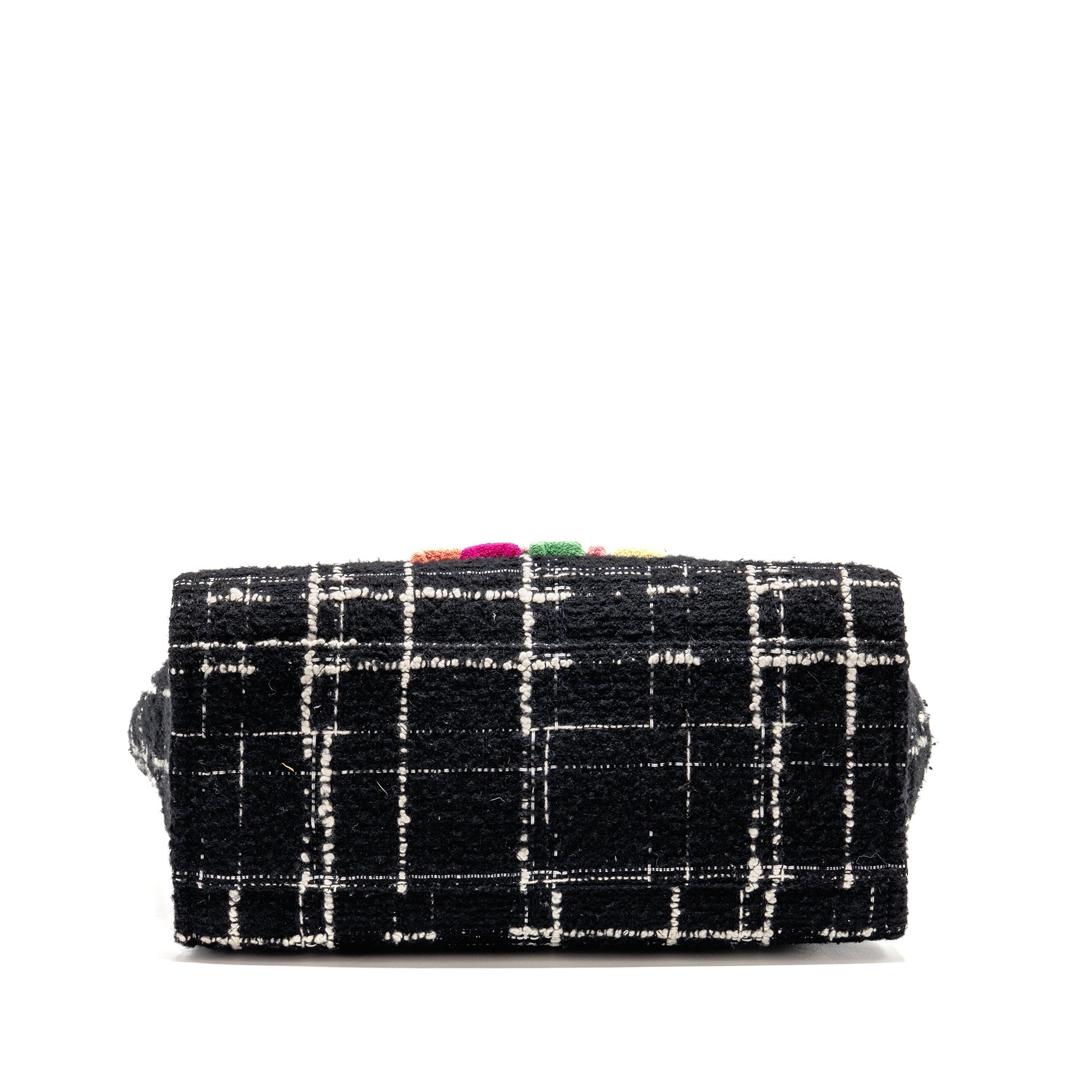CHANEL DEAUVILLE TOTE TWEED BLACK / MULTICOLOR LGHW (MICROCHIP)