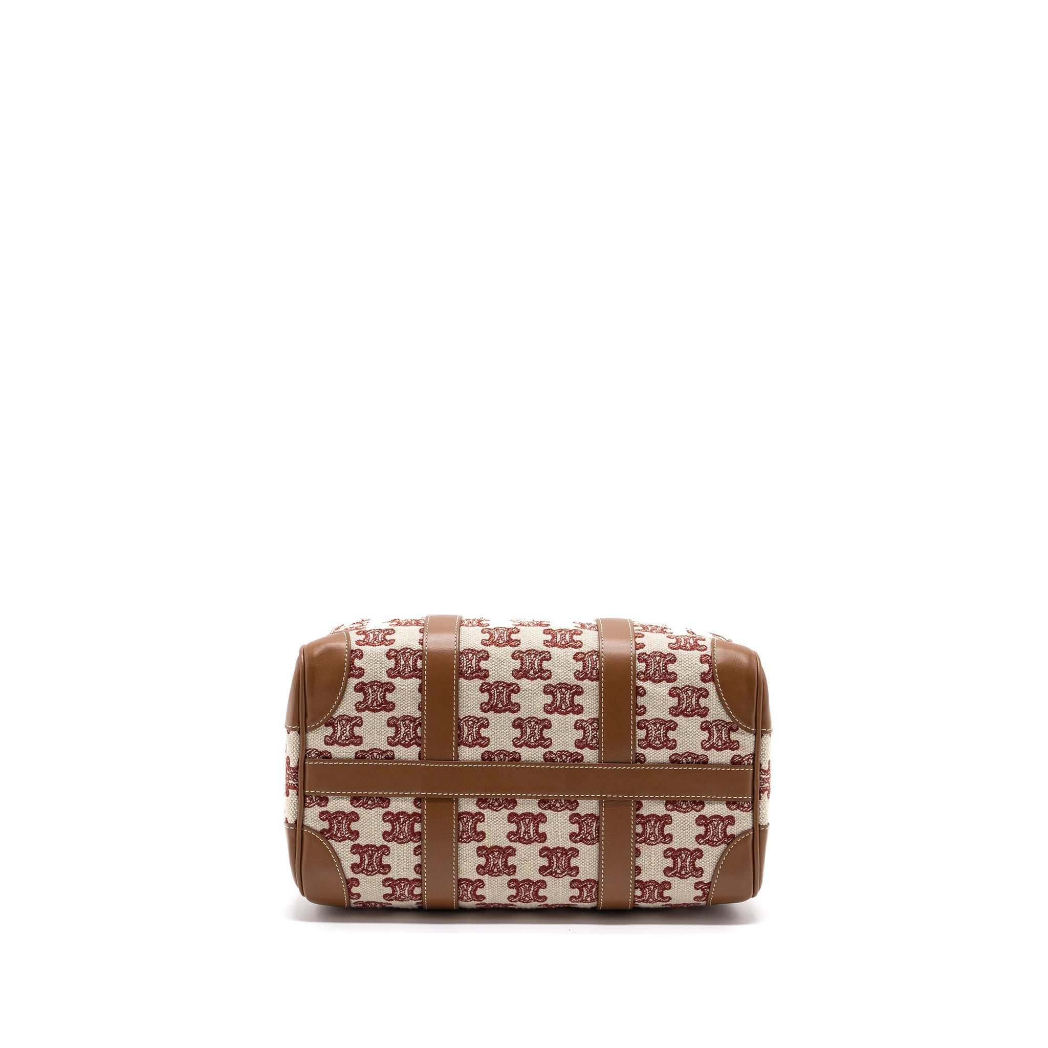 CELINE SMALL BOSTON TEXTILE TRIOMPHE FOX RED GHW