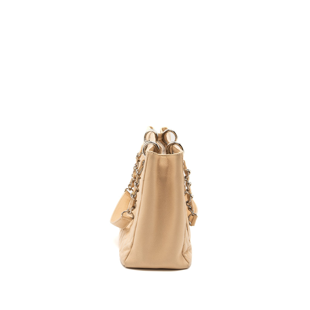 CHANEL GRAND SHOPPING TOTE CAVIAR BEIGE SHW