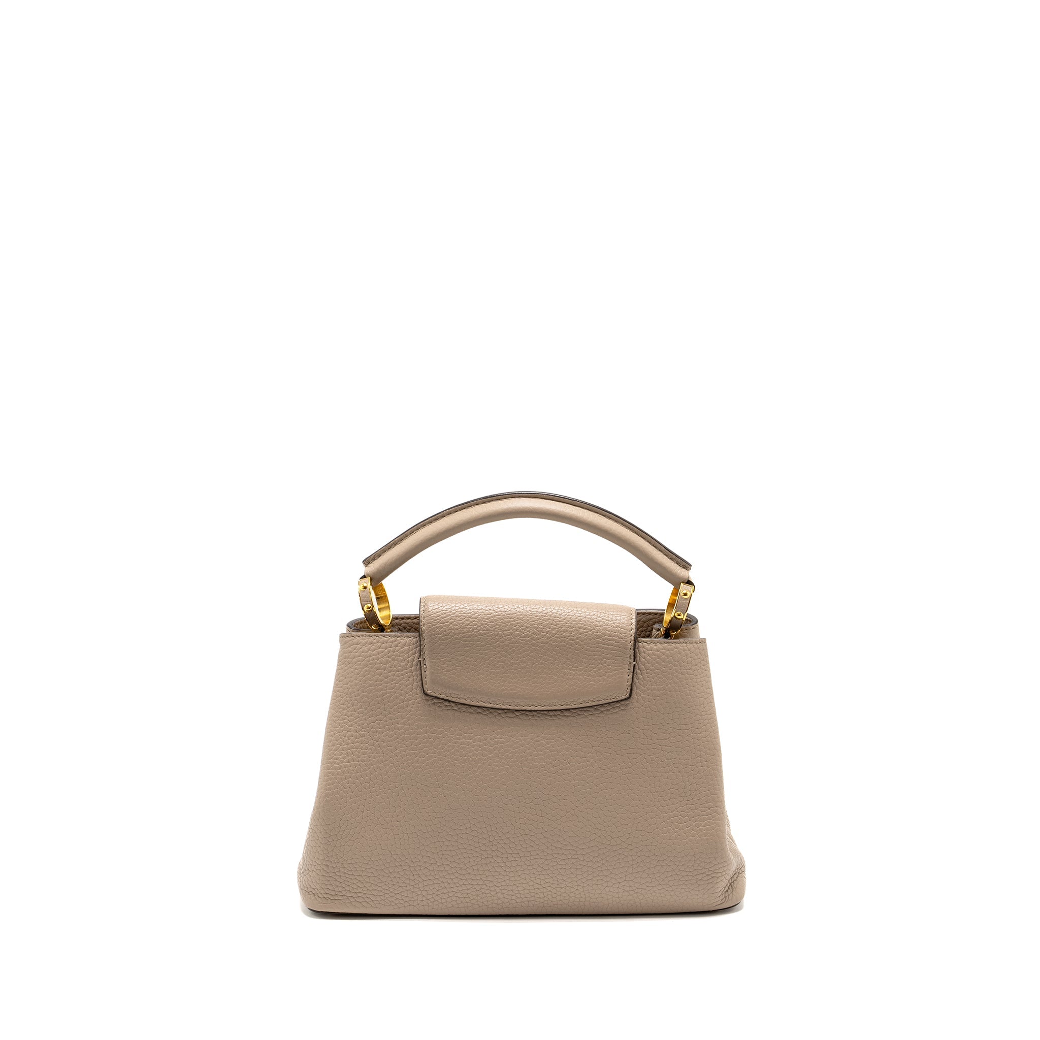 LOUIS VUITTON CAPUCINES BB TAURILLON LIGHT GREY GHW