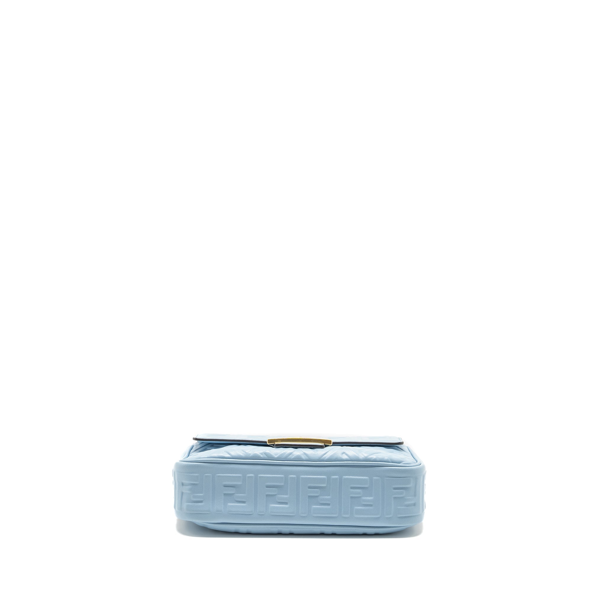 FENDI BAGUETTE CHAIN MIDI NAPPA LIGHT BLUE GHW