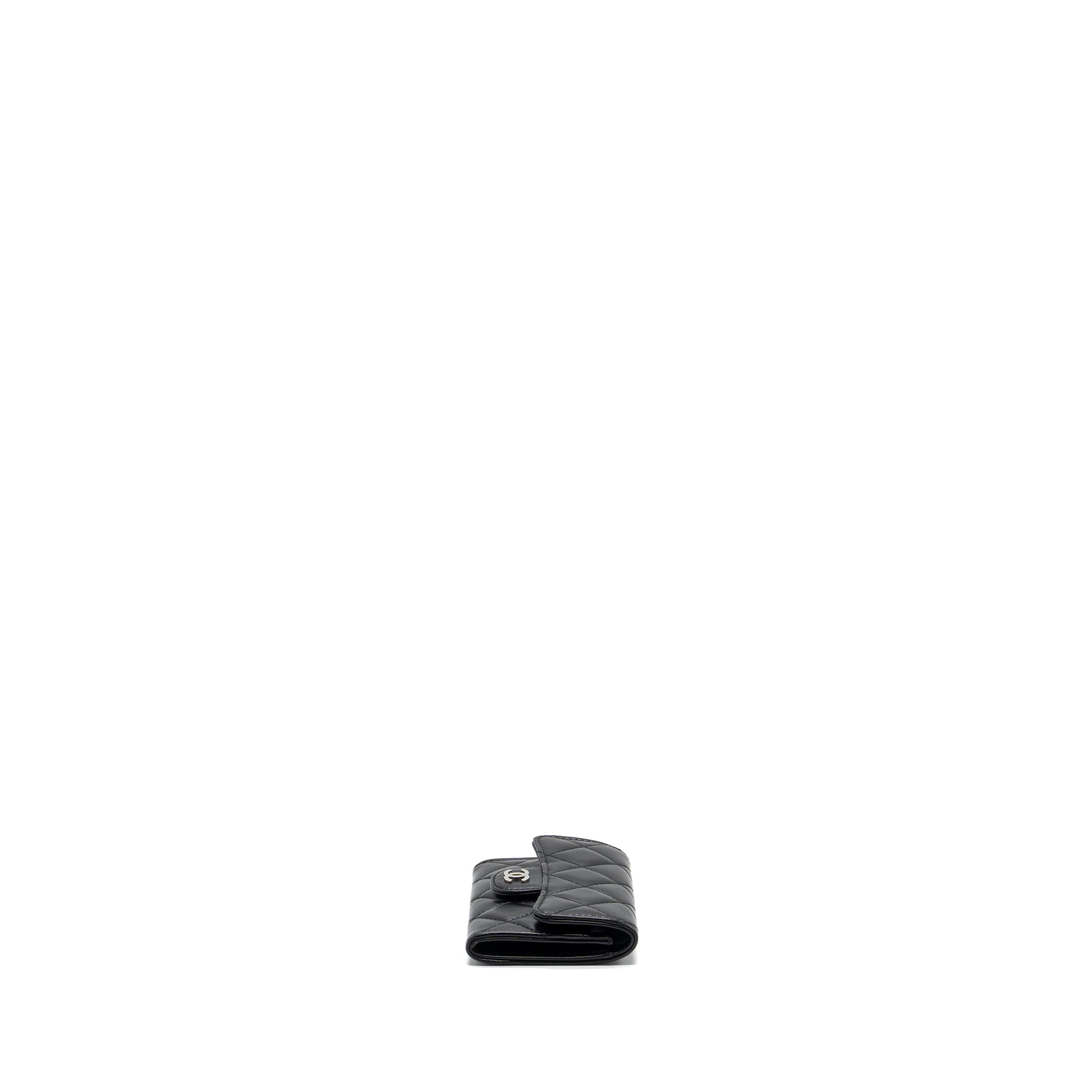 CHANEL CLASSIC FLAP CARD HOLDER LAMBSKIN BLACK SHW