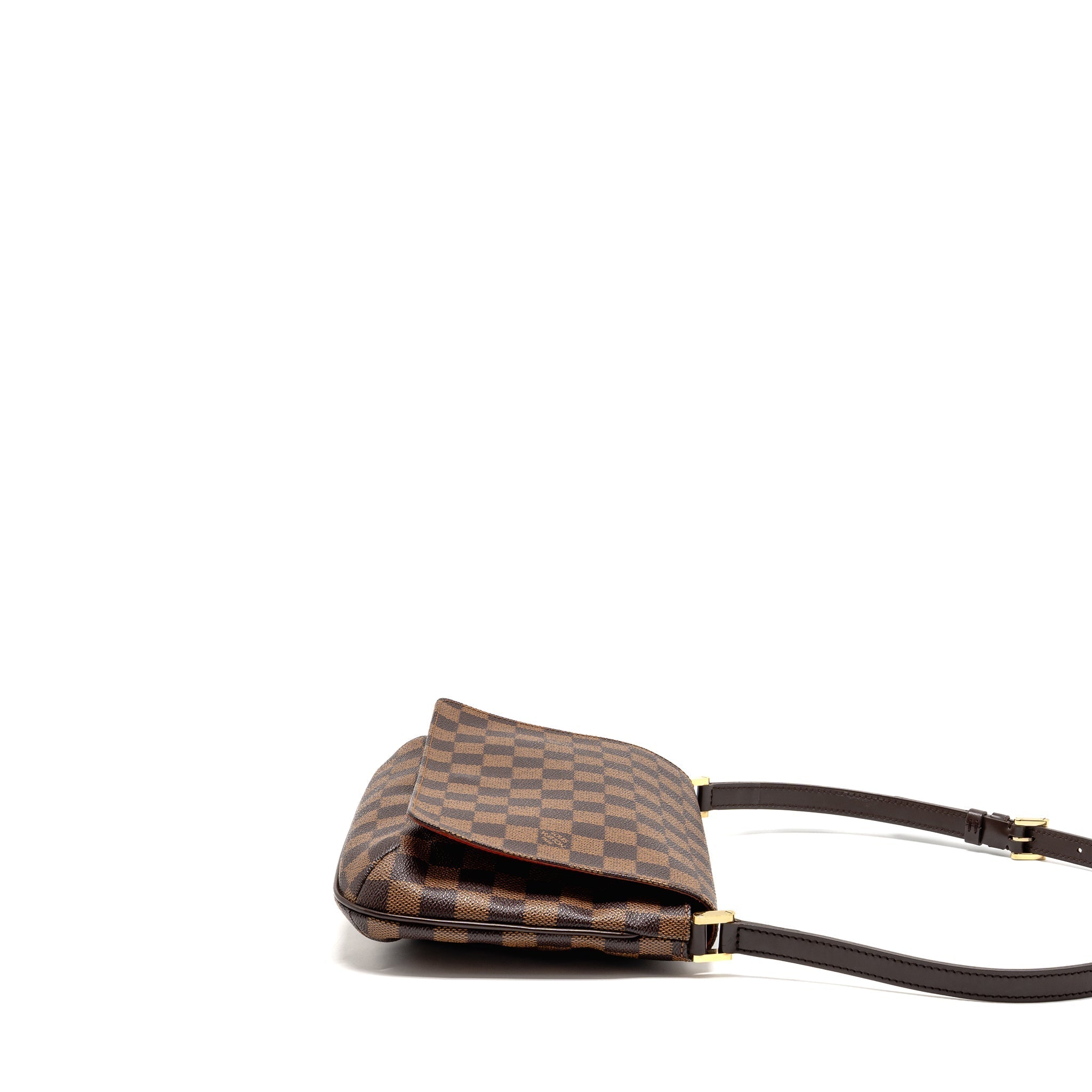 LOUIS VUITTON VINTAGE MUSETTE TANGO DAMIER EBENE CANVAS GHW