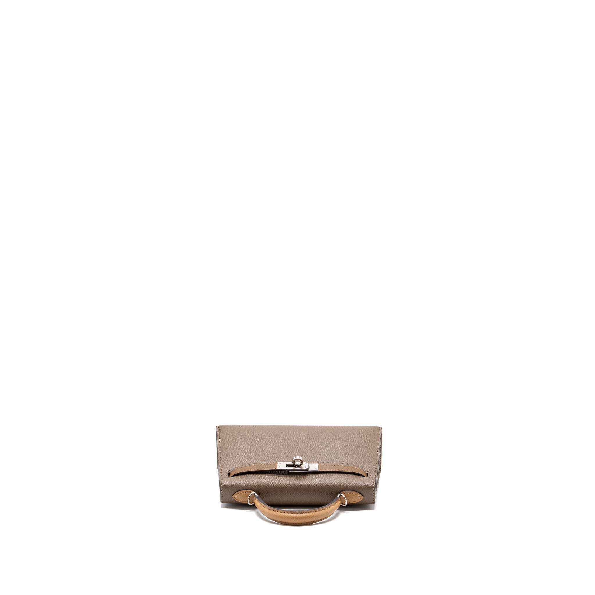 HERMES MINI KELLY II EPSOM ETOUPE/ ALEZAN/ BISCUIT SHW