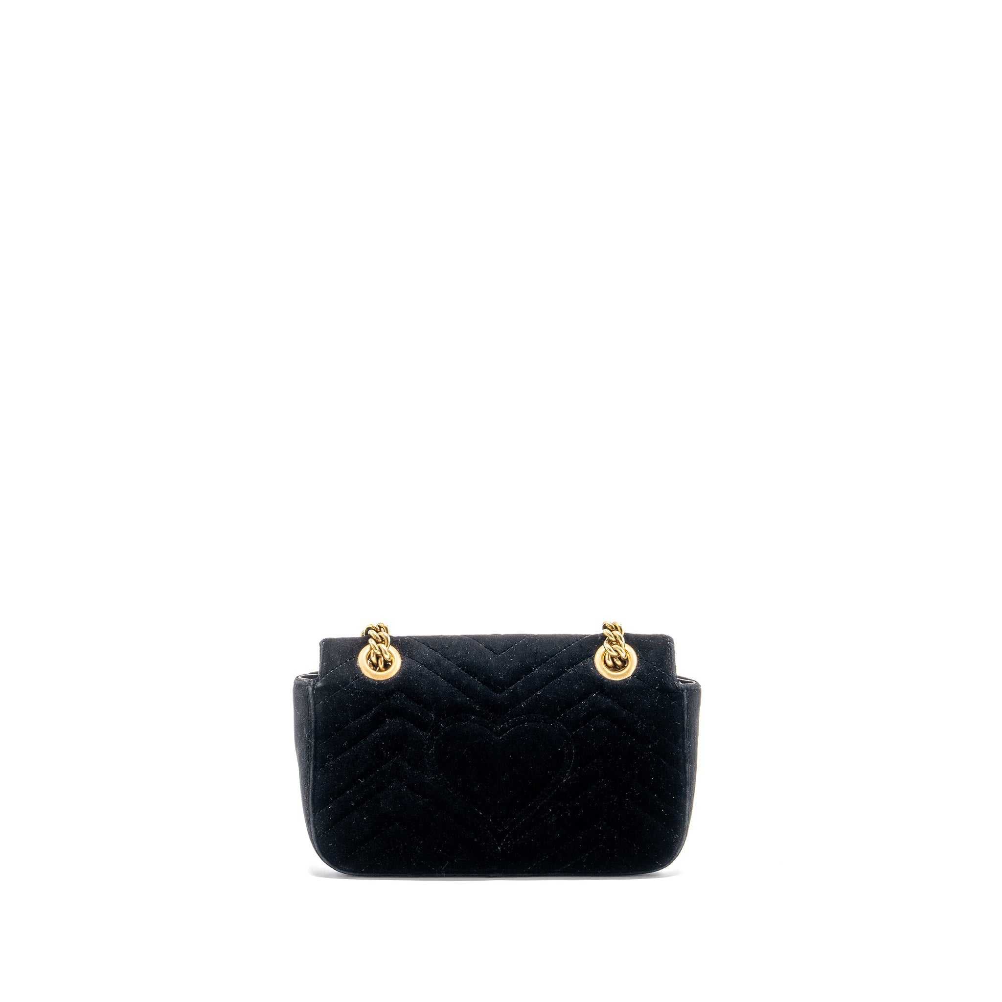 GUCCI MINI MARMONT VELVET BLACK GHW