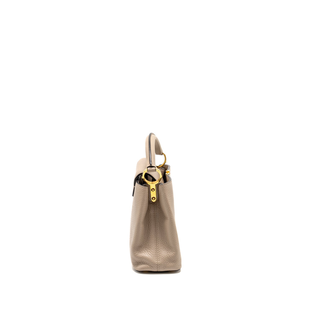 LOUIS VUITTON CAPUCINES BB TAURILLON LIGHT GREY GHW