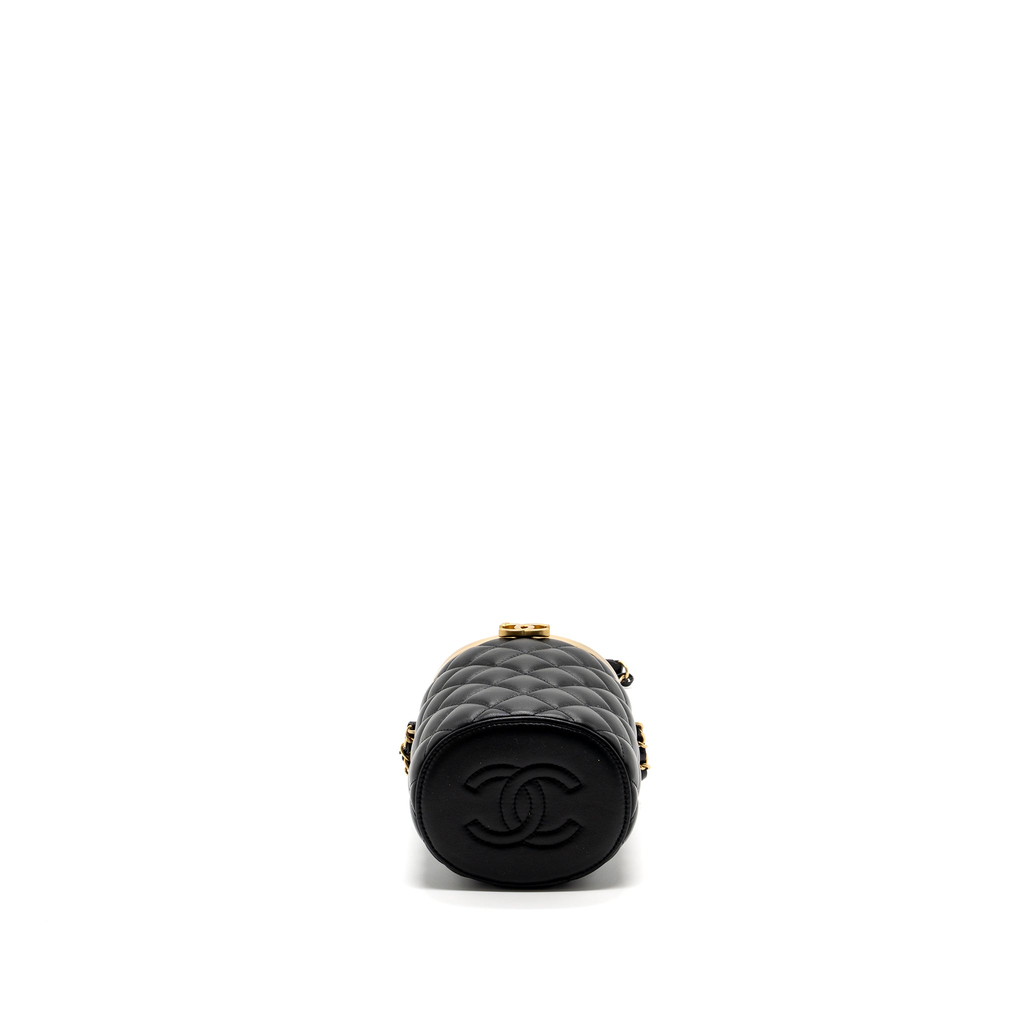 CHANEL 21A VANITY WITH CHAIN LAMBSKIN BLACK GHW (MICROCHIP)