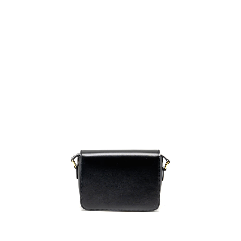CELINE TEEN TRIOMPHE BAG SHINY CALFSKIN BLACK GHW