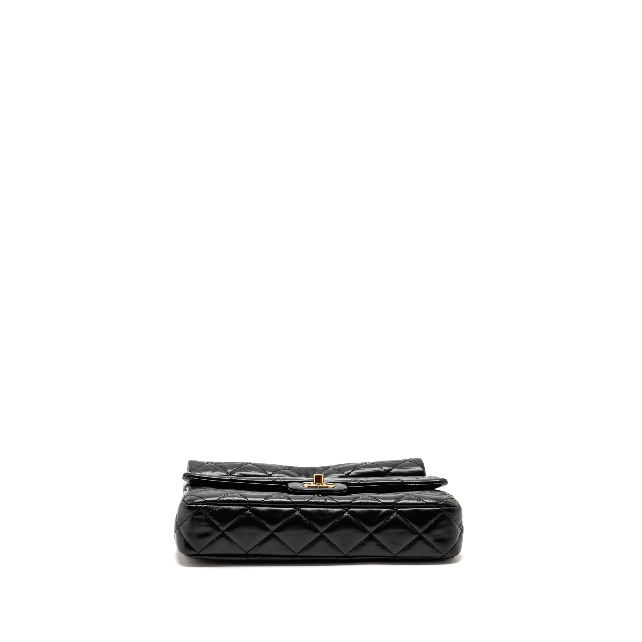 CHANEL 23A QUILTED FLAP CLUTCH CALFSKIN BLACK LGHW (MICROCHIP)