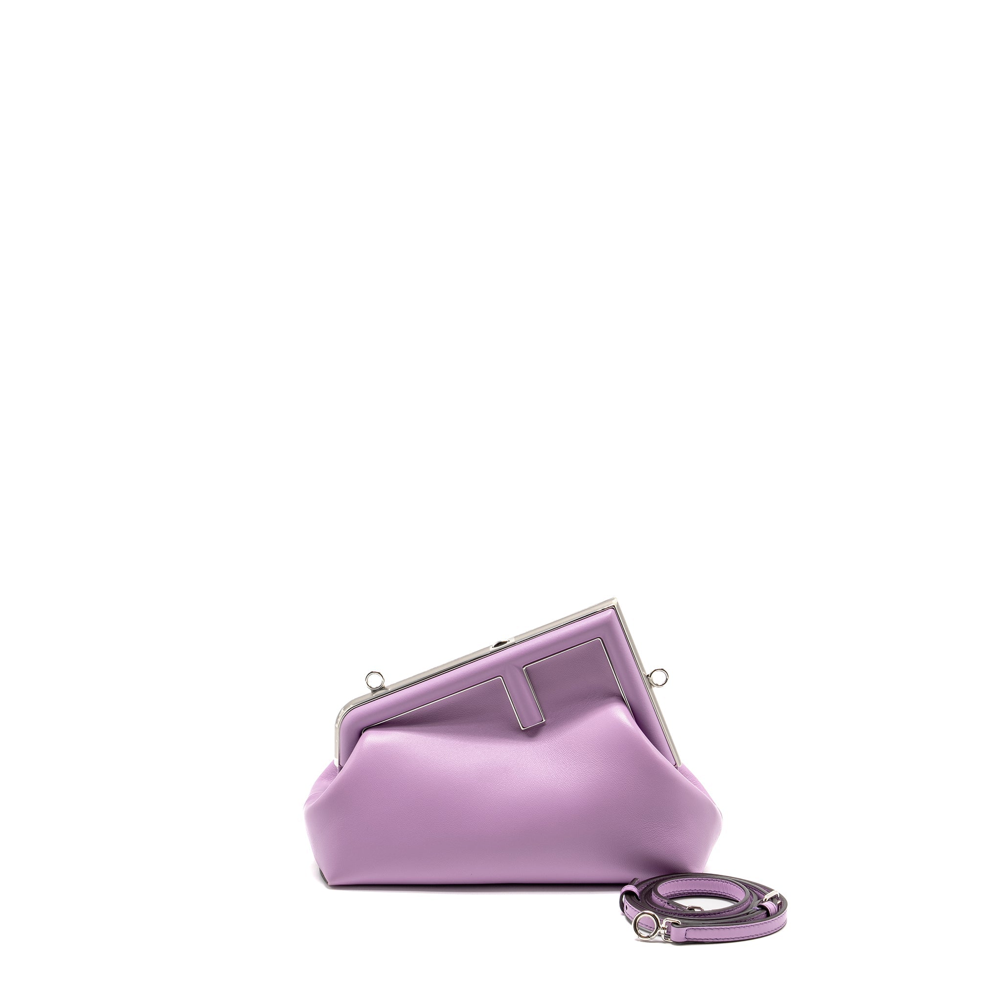 FENDI SMALL FENDI FIRST CLUTCH BAG NAPPA LILAC SHW