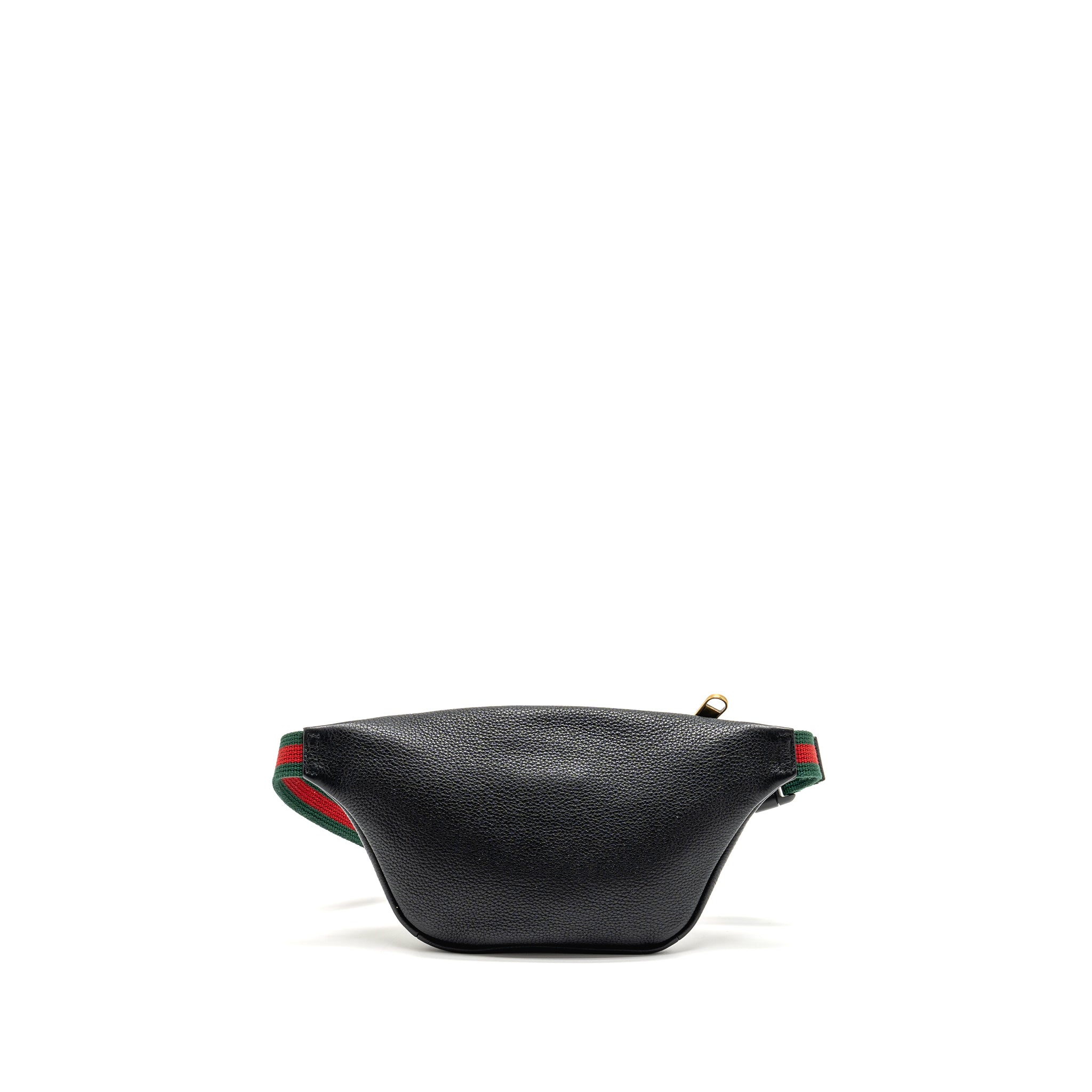 GUCCI MINI PRINT BELT BAG CALFSKIN BLACK GHW