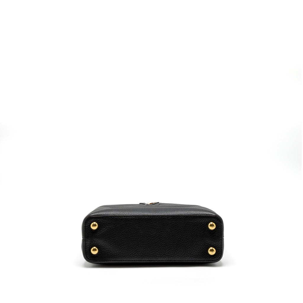 LOUIS VUITTON CAPUCINES BB TAURILLON BLACK GHW