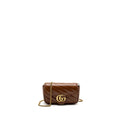 GUCCI SUPER MINI GG MARMONT CALFSKIN CARAMEL GHW