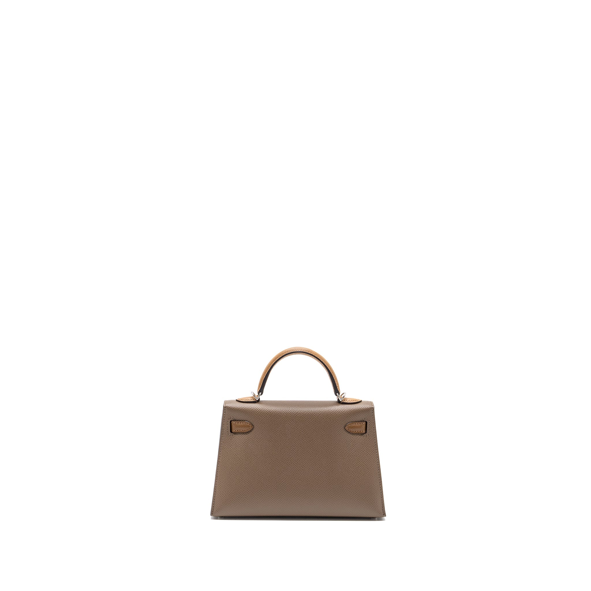HERMES MINI KELLY II EPSOM ETOUPE/ ALEZAN/ BISCUIT SHW