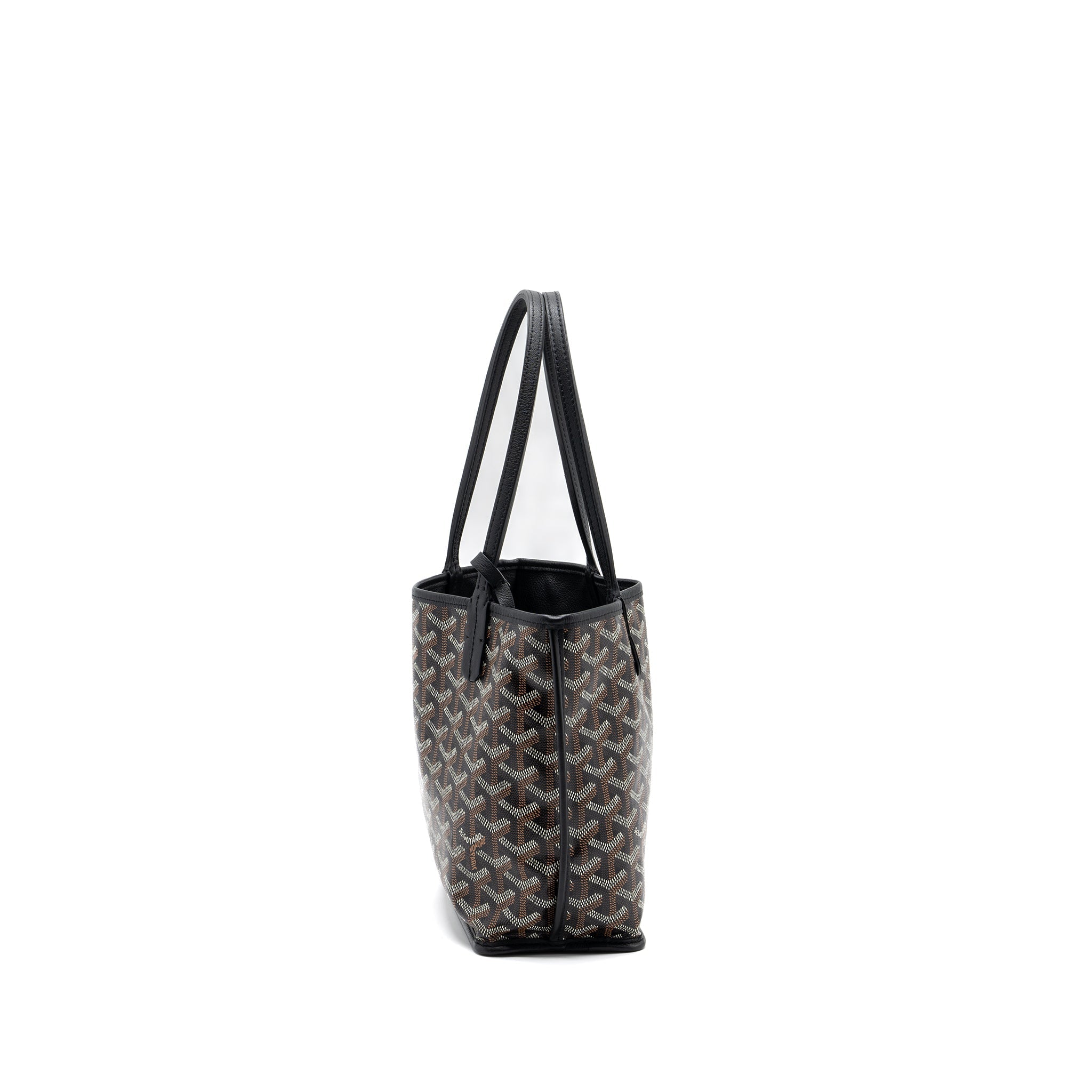 GOYARD ANJOU MINI BAG CAVAS/CALFSKIN BLACK SHW