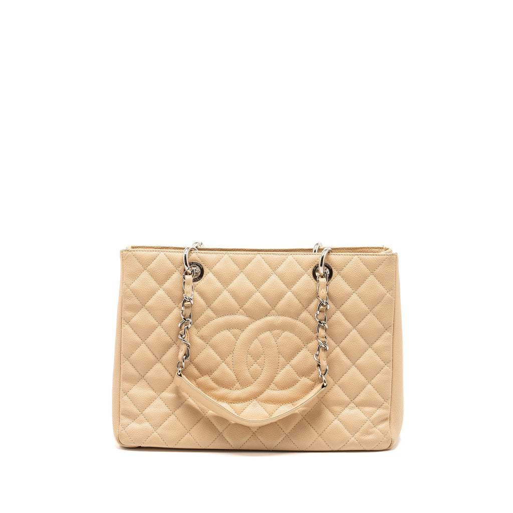 CHANEL GRAND SHOPPING TOTE CAVIAR BEIGE SHW