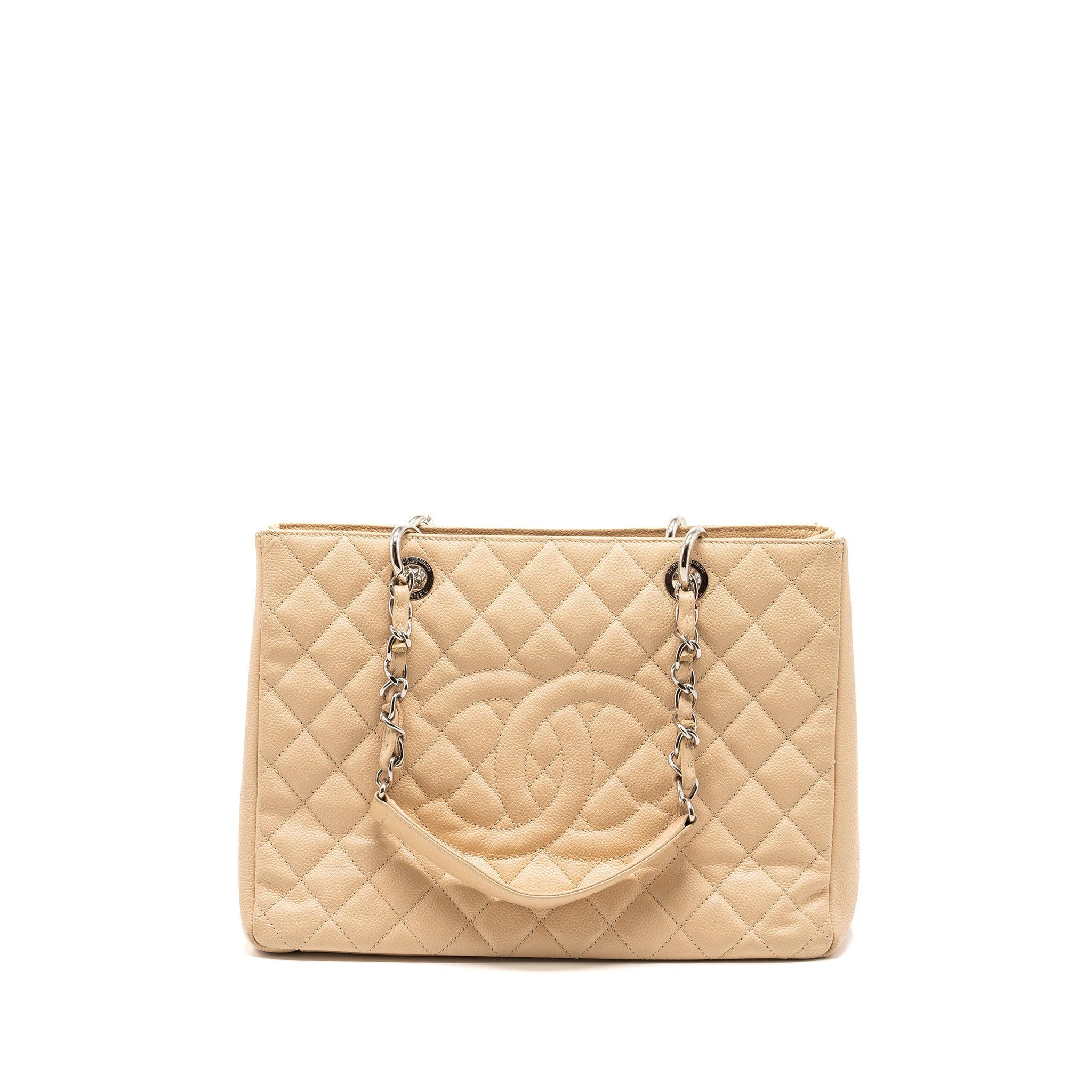 CHANEL GRAND SHOPPING TOTE CAVIAR BEIGE SHW