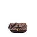 LOUIS VUITTON VINTAGE FLAP SHOULDER BAG FABRIC / LEATHER DARK PINK GHW
