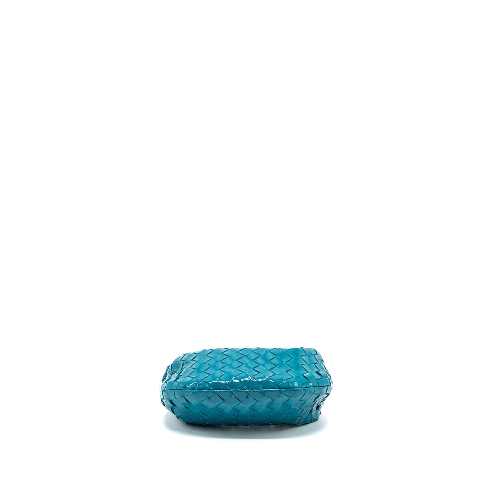 BOTTEGA VENETA MINI JODIE PATENT BLUE SHW