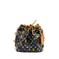 LOUIS VUITTON PETIT NOE BLACK MULTICOLOUR MONOGRAM CANVAS GHW