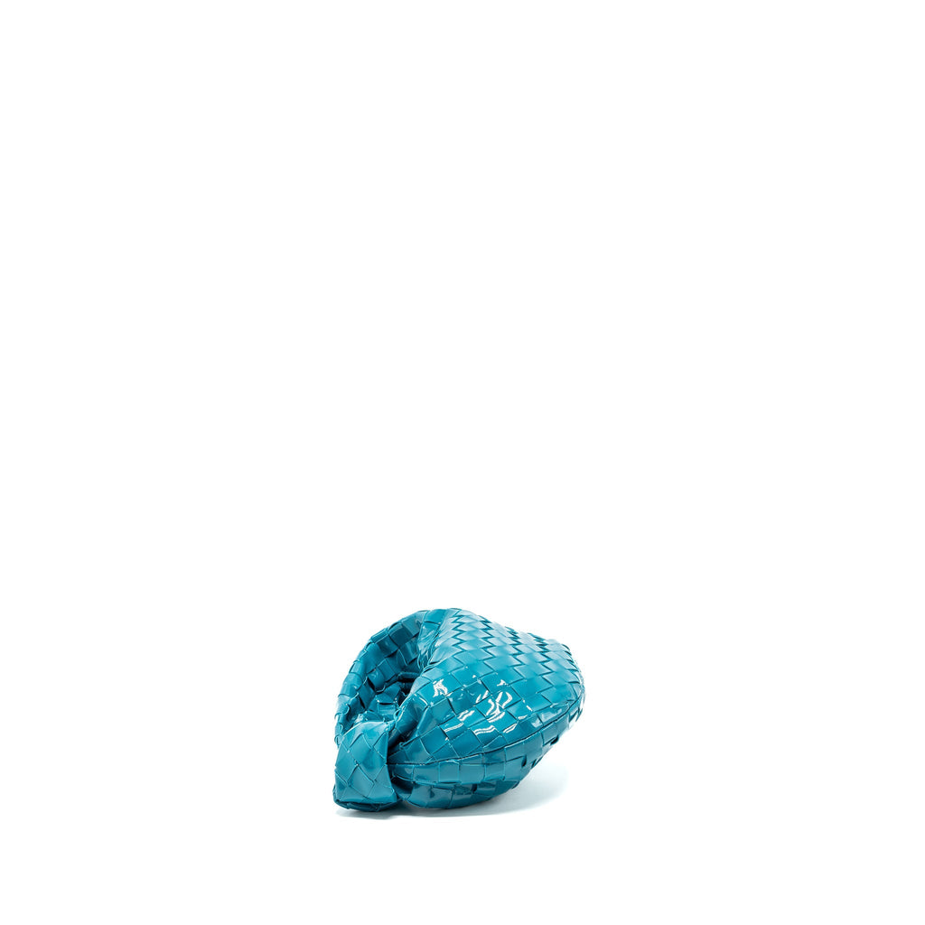 BOTTEGA VENETA MINI JODIE PATENT BLUE SHW