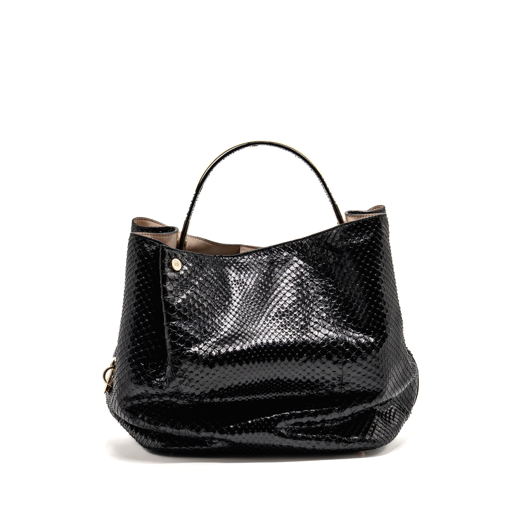 DIOR DIORIFIC TOTE BAG PYTHON LEATHER BLACK SHW