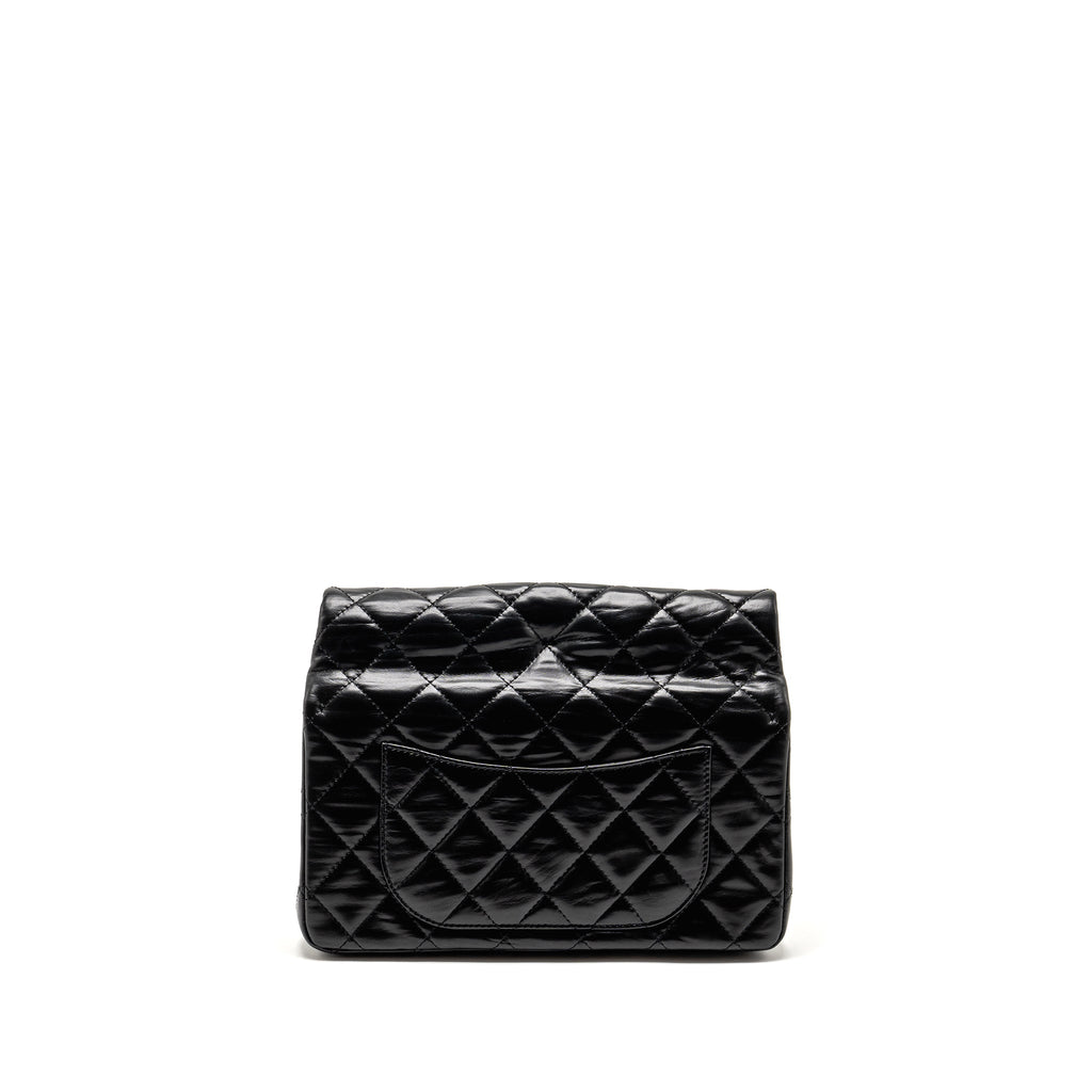 CHANEL 23A QUILTED FLAP CLUTCH CALFSKIN BLACK LGHW (MICROCHIP)