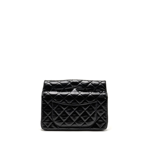 CHANEL 23A QUILTED FLAP CLUTCH CALFSKIN BLACK LGHW (MICROCHIP)