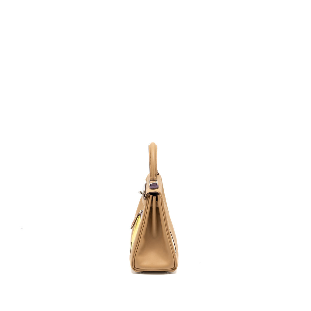 HERMES KELLY 25 COLORMATIC SWIFT CHAI / BLUE BRUME / LIME / MAUVE SYLVESTRE SHW
