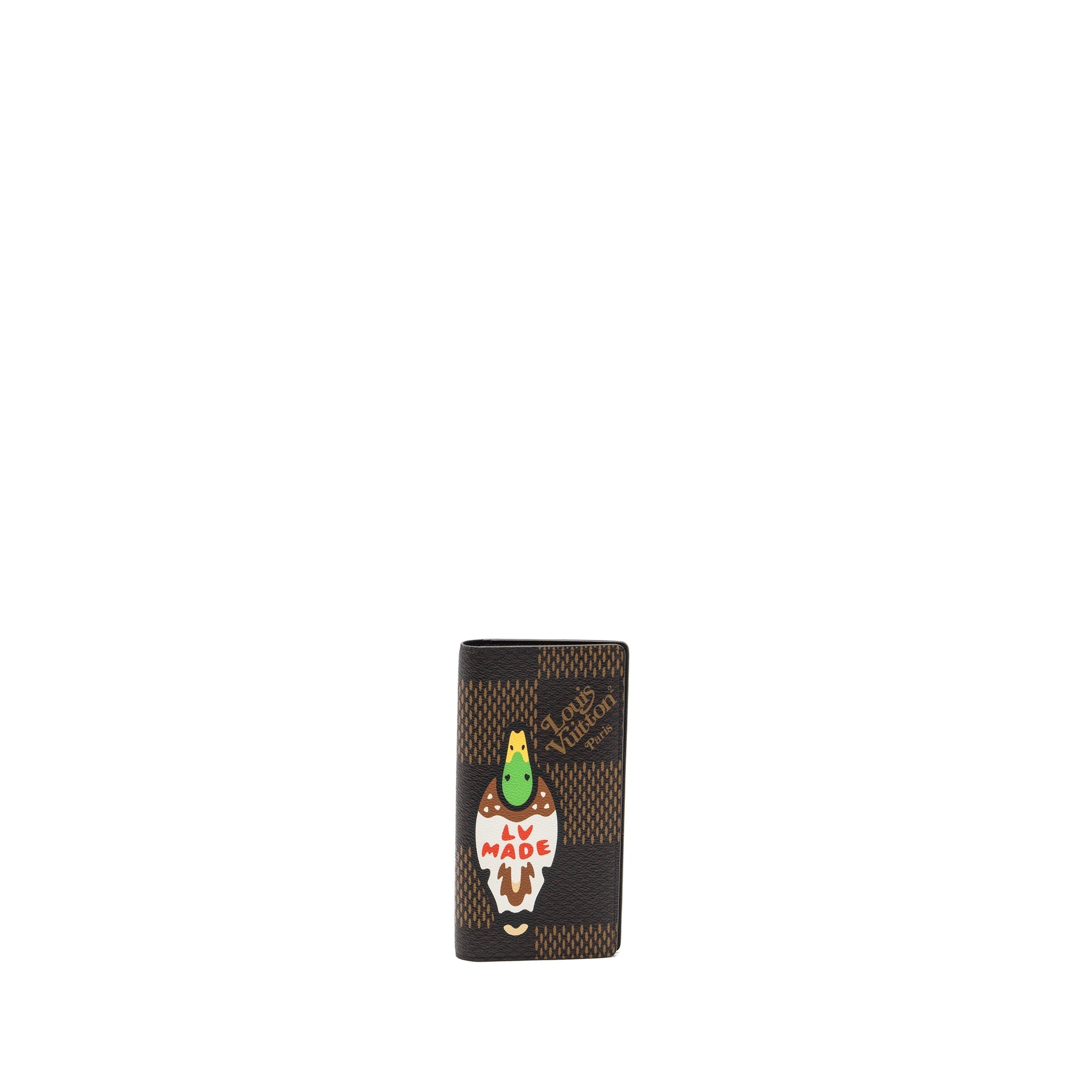 LOUIS VUITTON X NIGO BRAZZA LONG WALLET LIMITED EDITION GIANT DAMIER EBENE COATED CANVAS BLACK HARDWARE