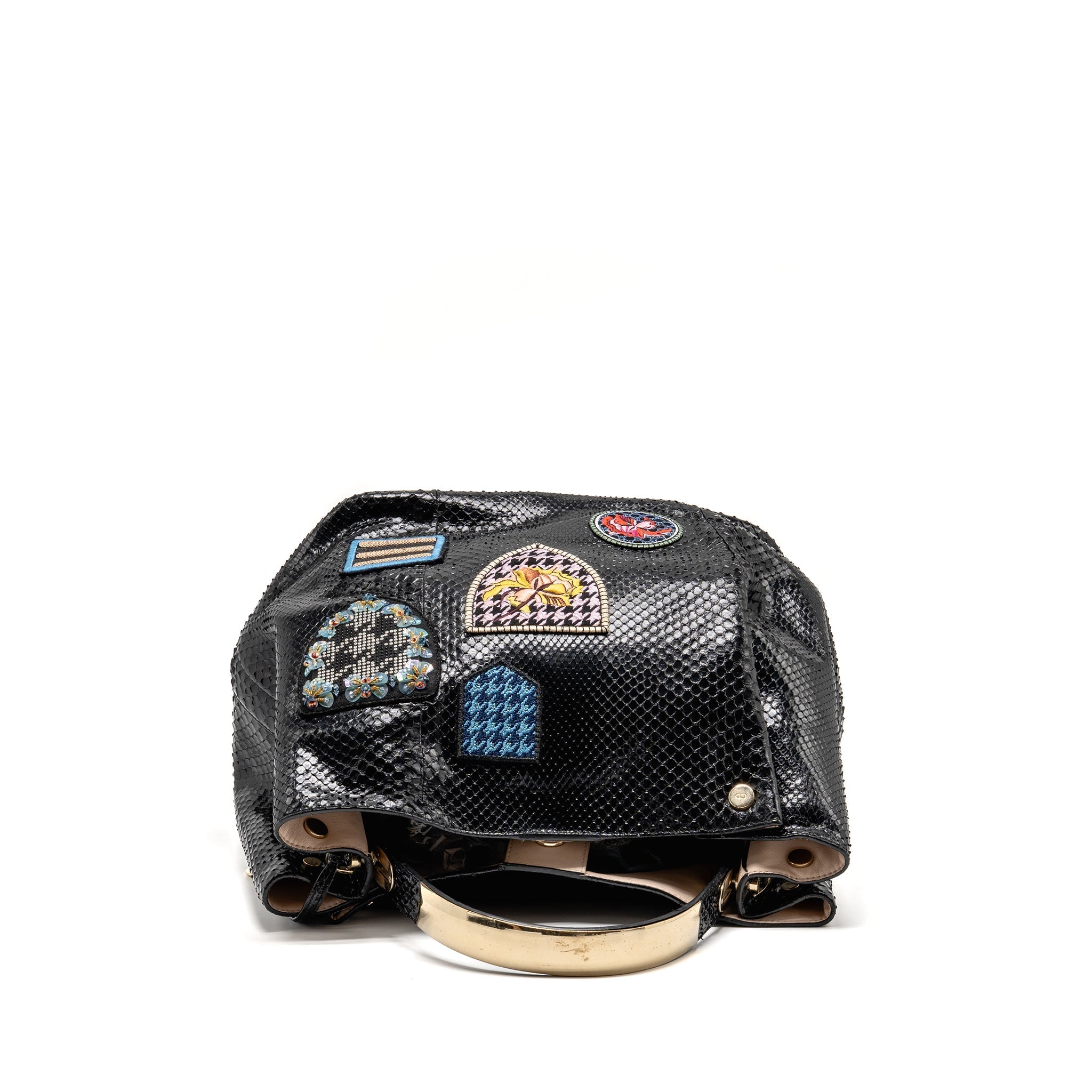 DIOR DIORIFIC TOTE BAG PYTHON LEATHER BLACK SHW