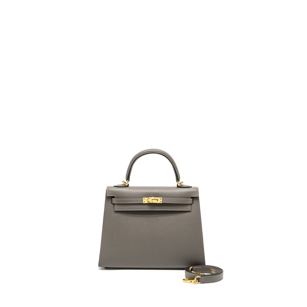 HERMES KELLY 25 SELLIER EPSOM GRIS MEYER GHW