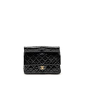 CHANEL 23A QUILTED FLAP CLUTCH CALFSKIN BLACK LGHW (MICROCHIP)