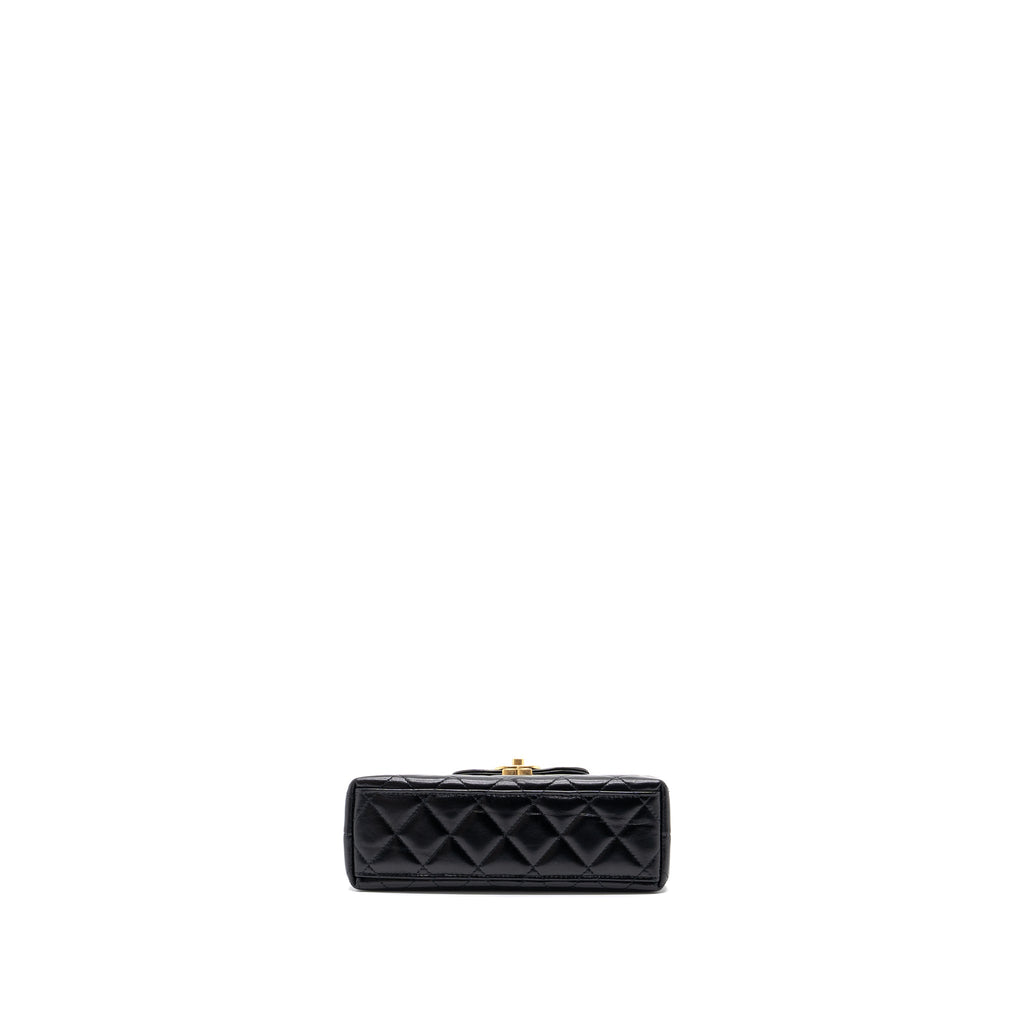 CHANEL 23K MINI SHOPPING TOTE CALFSKIN BLACK GHW(MICROCHIP)