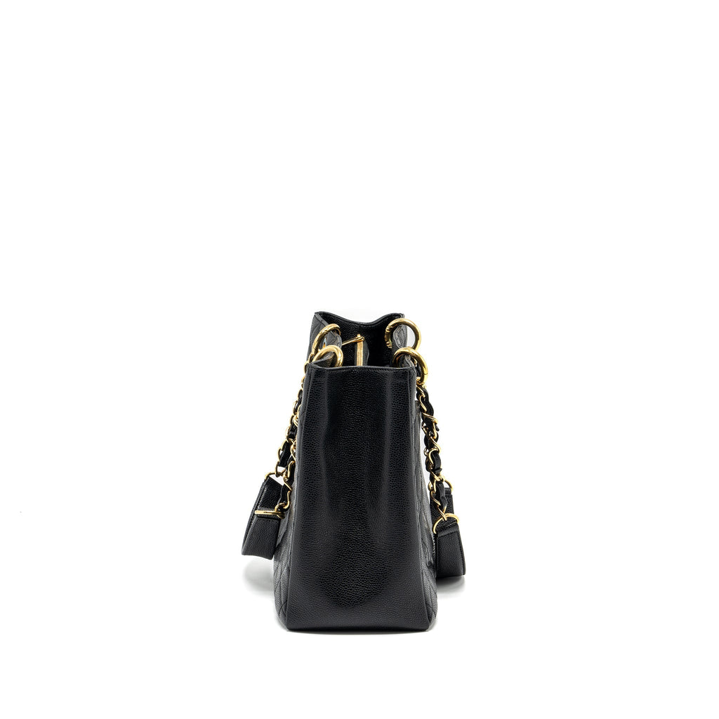 CHANEL GRAND SHOPPING TOTE BAG CAVIAR BLACK GHW