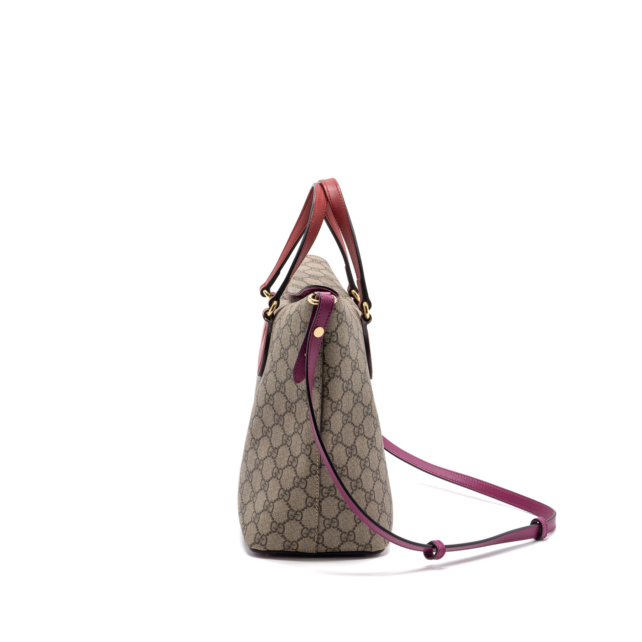 GUCCI TOTE BAG GG CANVAS MULTICOLOUR GHW