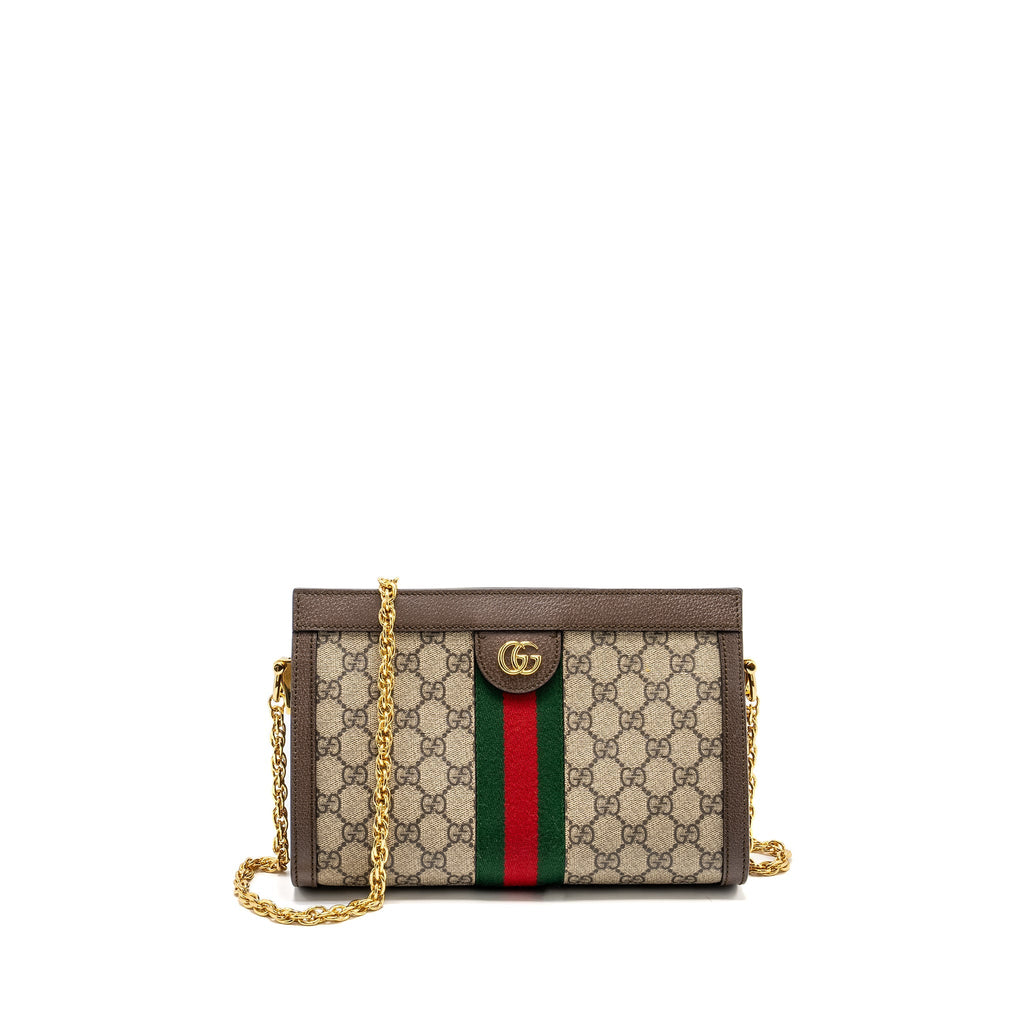 GUCCI OPHIDIA SMALL SHOULDER BAG GG SUPREME CANVAS/LEATHER GHW