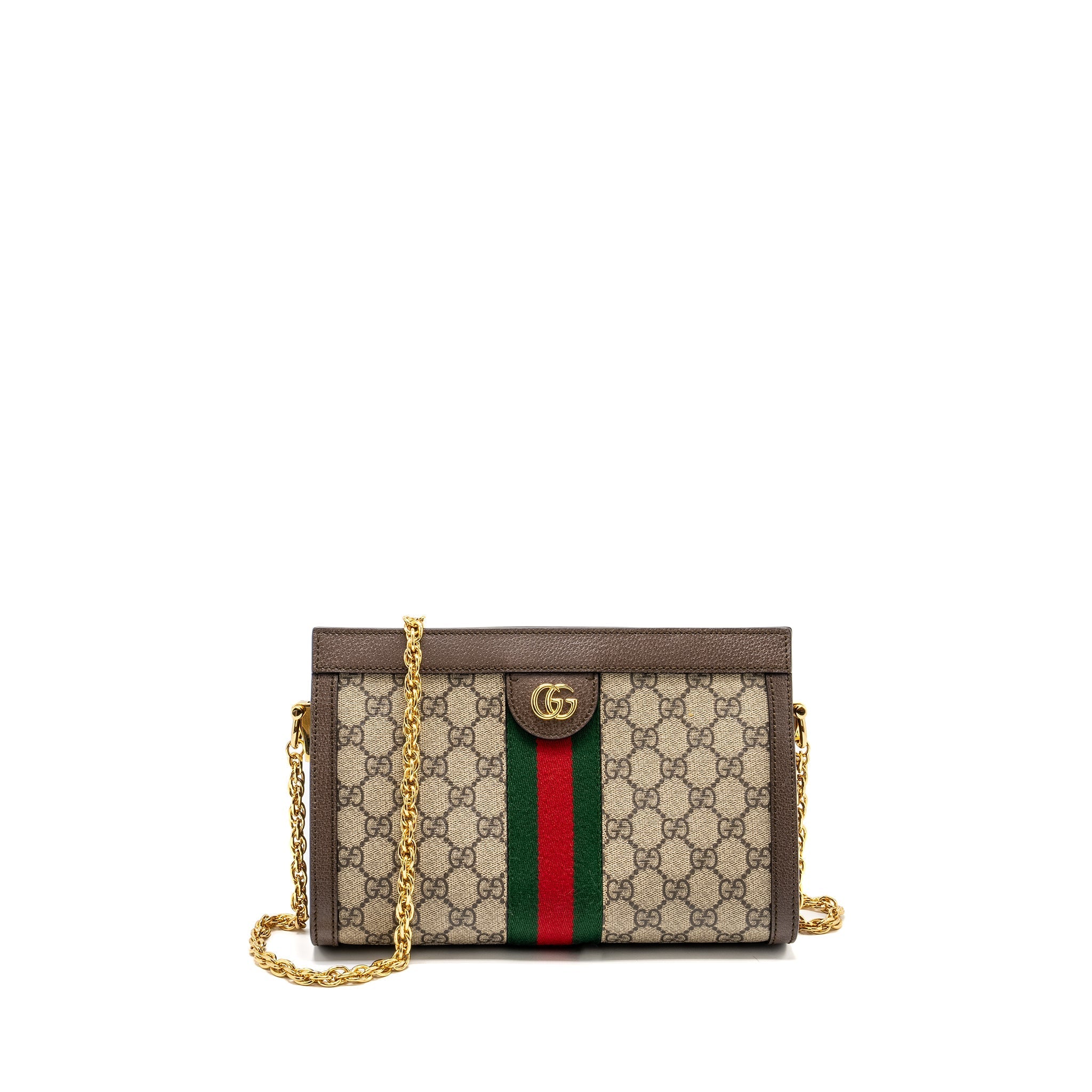 GUCCI OPHIDIA SMALL SHOULDER BAG GG SUPREME CANVAS/LEATHER GHW
