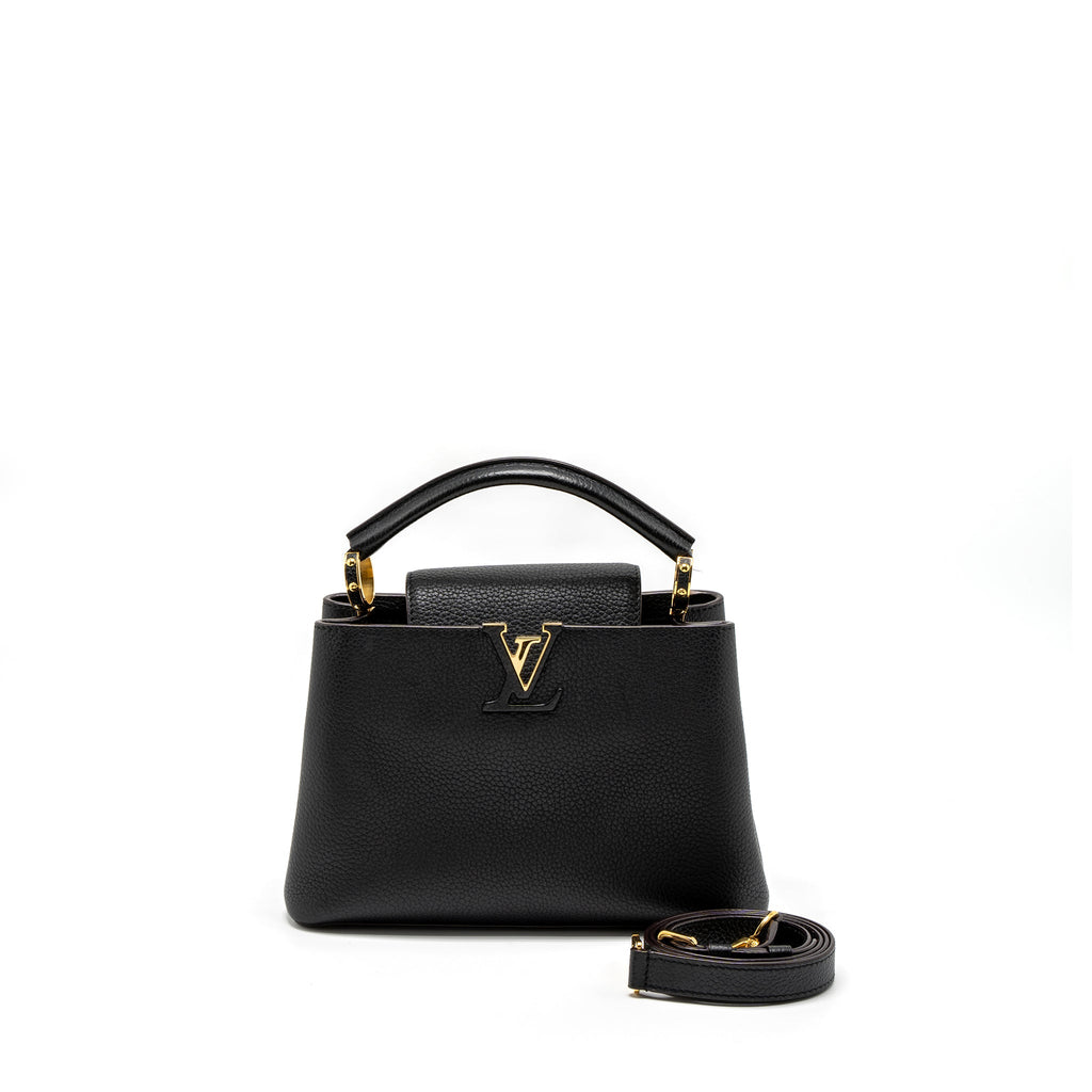 LOUIS VUITTON CAPUCINES BB TAURILLON BLACK GHW