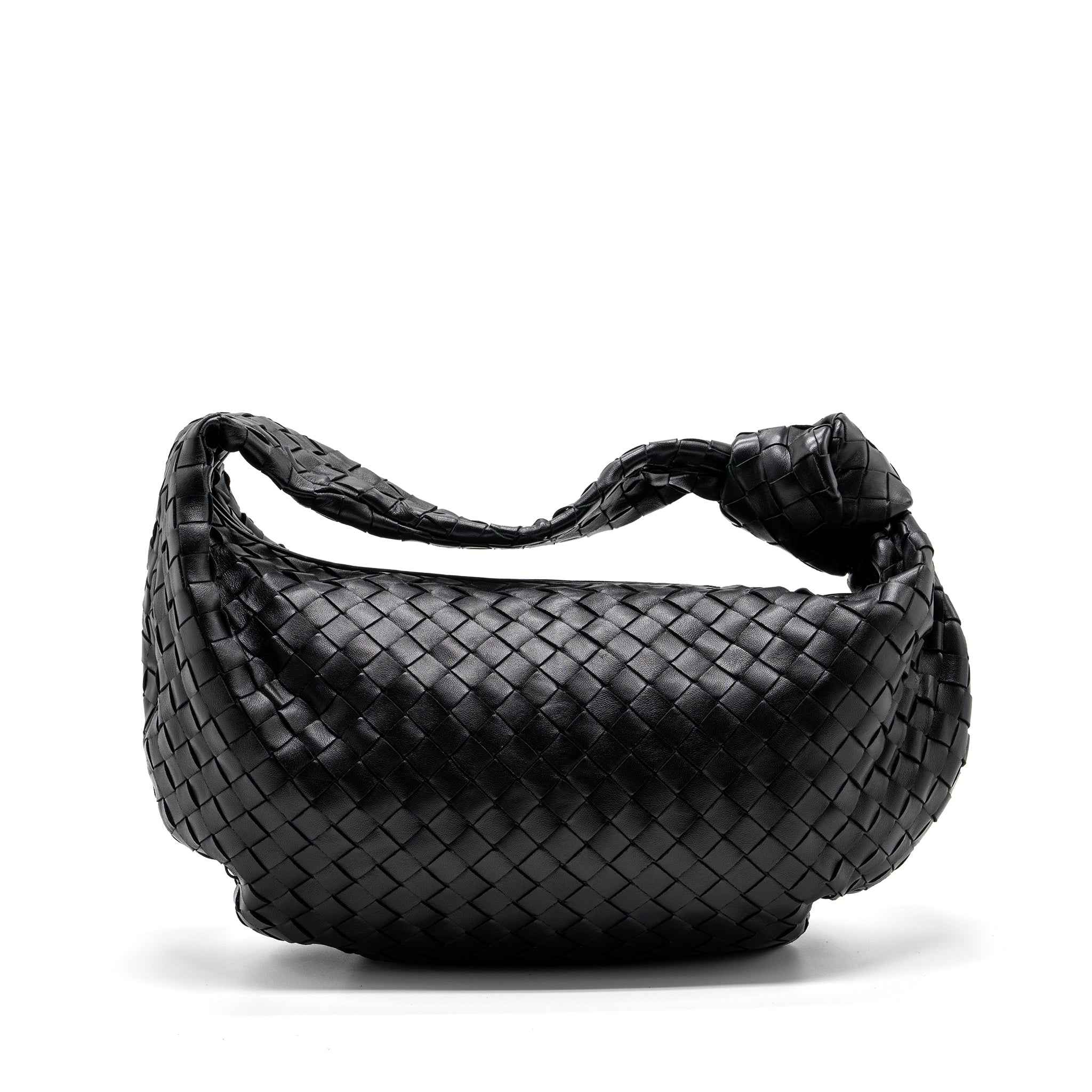 BOTTEGA VENETA SMALL JODIE LAMBSKIN BLACK SHW
