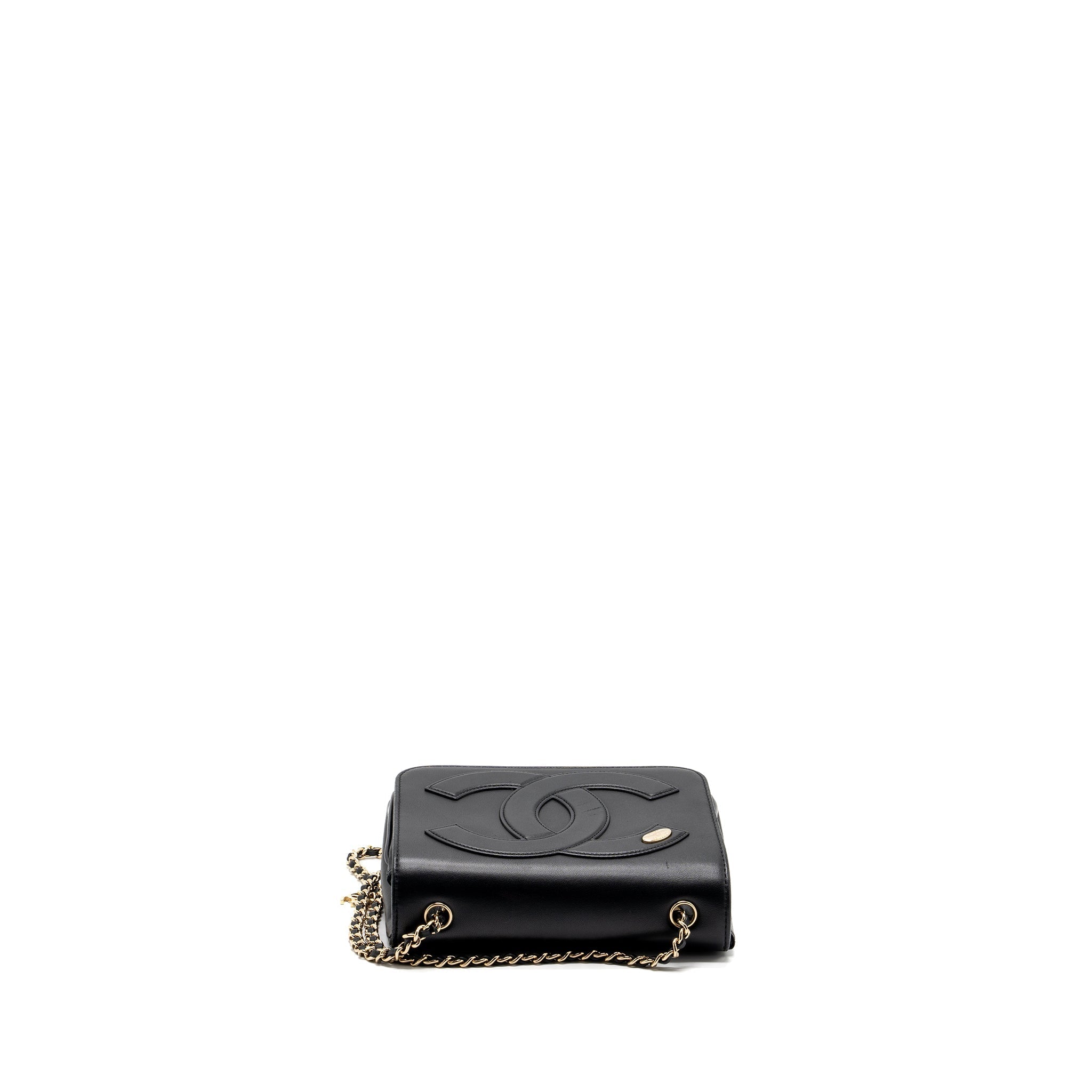 CHANEL SMALL FLAP BAG LAMBSKIN BLACK LGHW