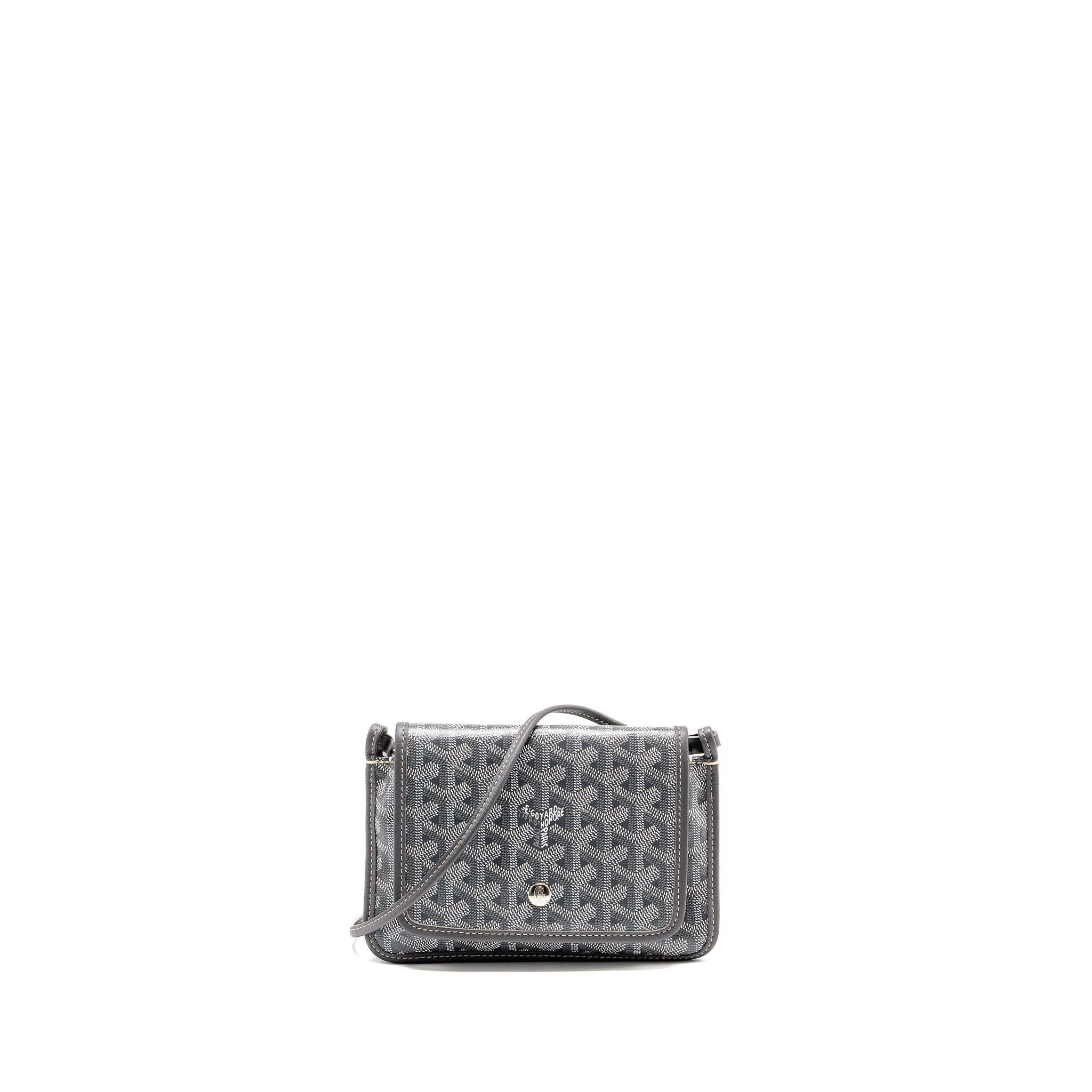 GOYARD PLUMET POCHETTE POCKET WALLET GOYARDLINE CANVAS GREY SHW