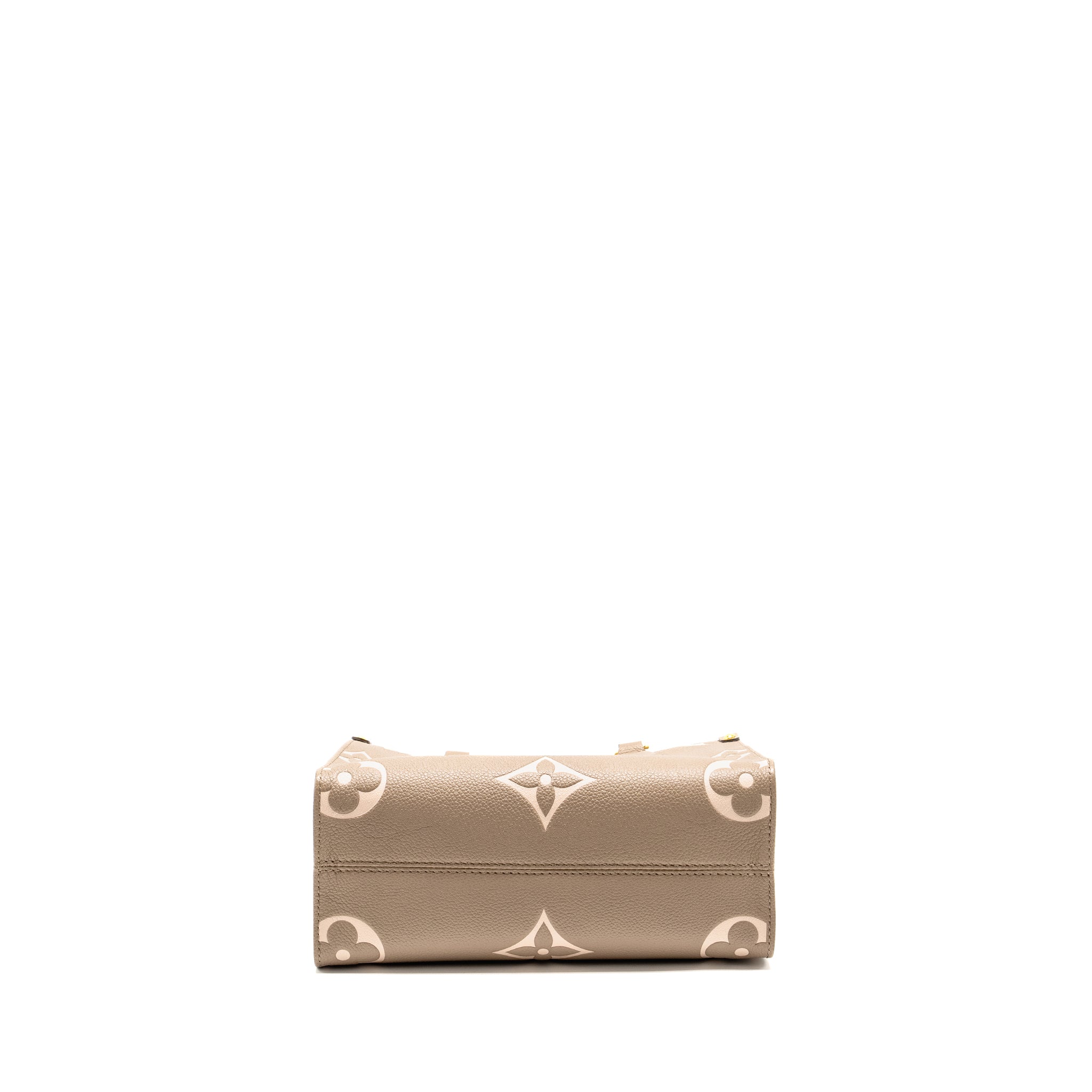 LOUIS VUITTON ONTHEGO PM BICOLOUR MONOGRAM EMPREINTE LEATHER TOURTERELLE/CREME GHW