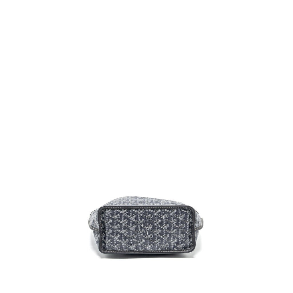 GOYARD MINI ANJOU TOTE BAG  GOYARDLINE CANVAS / LEATHER GREY SHW